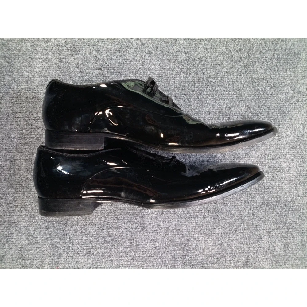 Suitsupply Men's Size 9 Black Patent Leather Tuxedo Oxford Shoes Italy